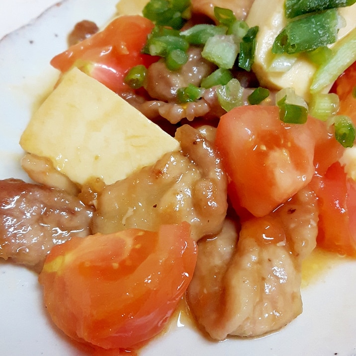 簡単・おいしい!(^^)トマト入り肉豆腐♪